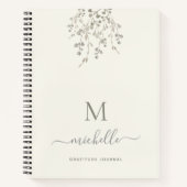 Personalized Botanical Ivory Gratitude Journal ノートブック (正面)