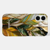 Personalized Botanical Leaves Phone Case Case-Mate iPhoneケース (裏面 (横))