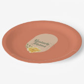 Personalized Botanical Party Plate ペーパープレート (アングル)