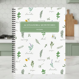 Personalized Botanical Recipe Notebook ノートブック