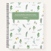Personalized Botanical Recipe Notebook ノートブック (正面)