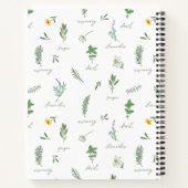 Personalized Botanical Recipe Notebook ノートブック (裏面)