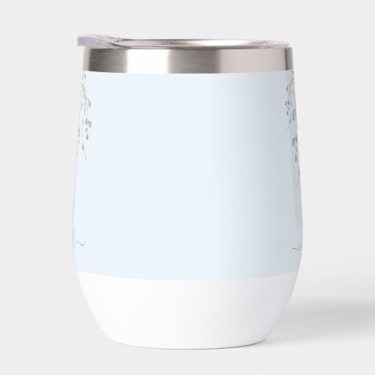 Personalized Botanical Watercolor Monogram Blue (右面)