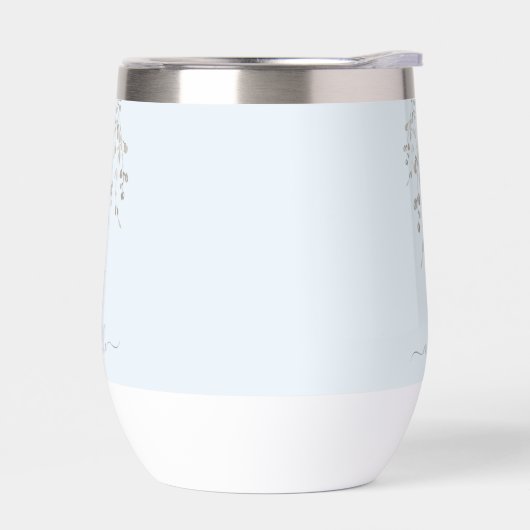 Personalized Botanical Watercolor Monogram Blue (左面)