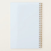 Personalized Botanical Watercolor Monogram Blue プランナー手帳 (裏面)