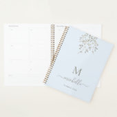 Personalized Botanical Watercolor Monogram Blue プランナー手帳 (ディスプレー)