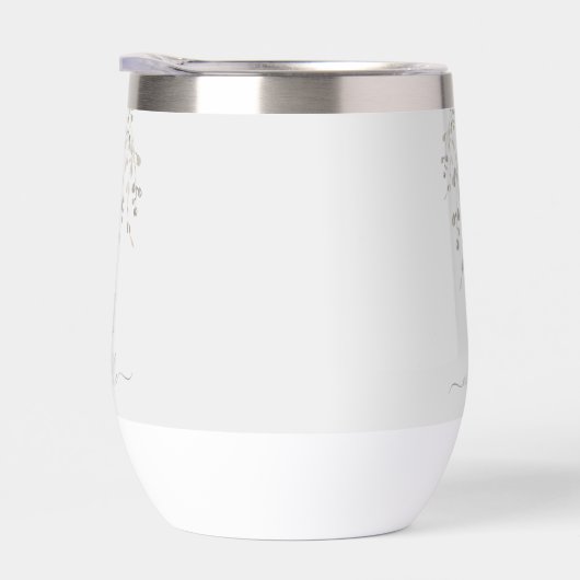 Personalized Botanical Watercolor Monogram Gray (右面)