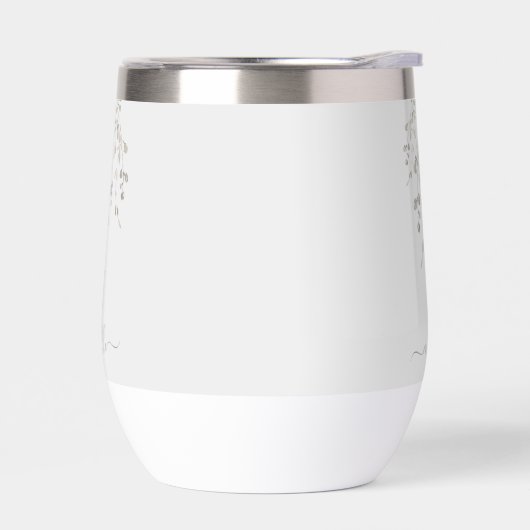 Personalized Botanical Watercolor Monogram Gray (左面)