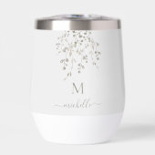 Personalized Botanical Watercolor Monogram Gray (正面)
