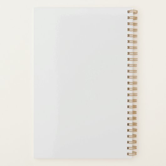 Personalized Botanical Watercolor Monogram Gray プランナー手帳 (裏面)