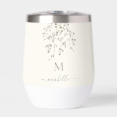 Personalized Botanical Watercolor Monogram Ivory (正面)