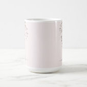 Personalized Botanical Watercolor Monogram Pink コーヒーマグカップ (中央)