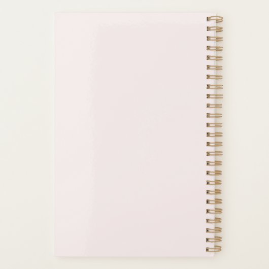 Personalized Botanical Watercolor Monogram Pink プランナー手帳 (裏面)