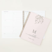 Personalized Botanical Watercolor Monogram Pink プランナー手帳 (ディスプレー)