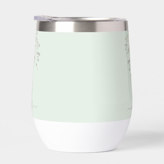 Personalized Botanical Watercolor Monogram Sage (右面)