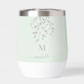 Personalized Botanical Watercolor Monogram Sage (背面)