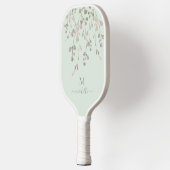 Personalized Botanical Watercolor Monogram Sage ピックルボールラケット (左)
