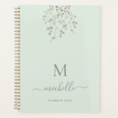 Personalized Botanical Watercolor Monogram Sage プランナー手帳 (正面)