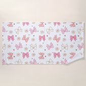 Personalized Bow Beach Towel for Kids & Adults  ビーチタオル (正面)