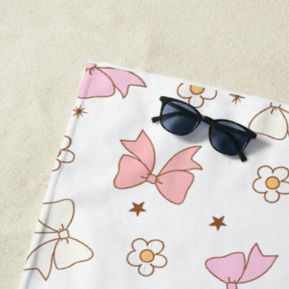 Personalized Bow Beach Towel for Kids & Adults  ビーチタオル