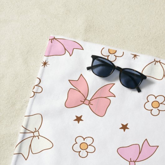 Personalized Bow Beach Towel for Kids & Adults  ビーチタオル (インサイチュ)