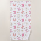 Personalized Bow Beach Towel for Kids & Adults  ビーチタオル (正面)