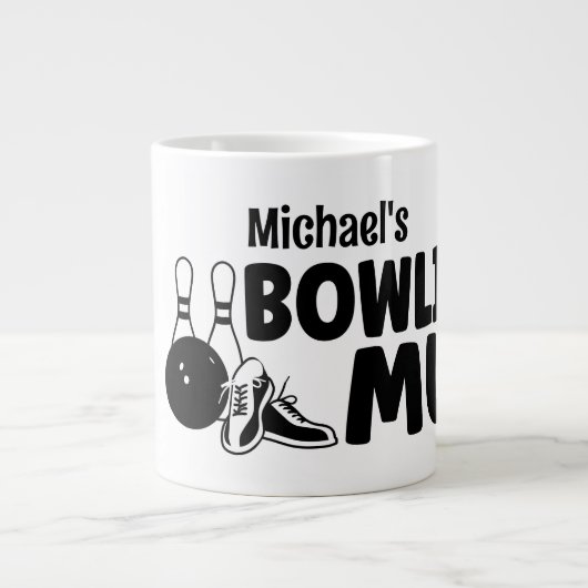 Personalized Bowling Mug Gift Jumbo-Tasse ジャンボコーヒーマグカップ (正面)