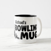 Personalized Bowling Mug Gift Jumbo-Tasse ツートーンマグカップ (正面右)