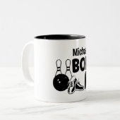 Personalized Bowling Mug Gift Jumbo-Tasse ツートーンマグカップ (正面左)