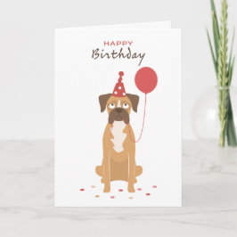 Personalized Boxer Birthday Card, boxer lover card カード