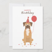 Personalized Boxer Birthday Card, boxer lover card シーズンカード (正面)