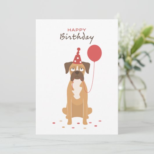 Personalized Boxer Birthday Card, boxer lover card シーズンカード (スタンド正面)