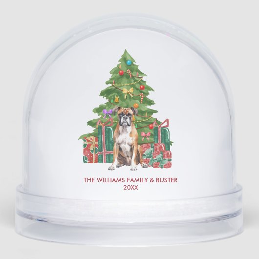 Personalized Boxer Dog Christmas (正面)