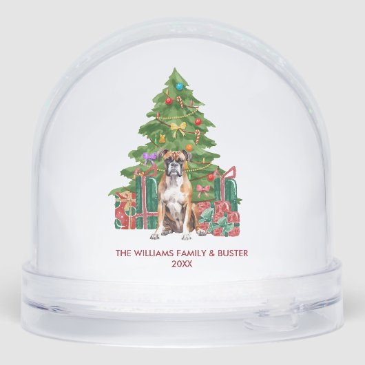 Personalized Boxer Dog Christmas (裏面)