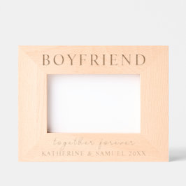 Personalized Boyfriend Together Forever Wood レーザー彫刻フレーム