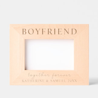 Personalized Boyfriend Together Forever Wood レーザー彫刻フレーム
