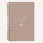 Personalized Brain Dump List Thoughts Dusty Rose ノートブック (正面)