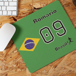 Personalized Brasil Soccer Fan Desk Accessory マウスパッド