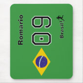 Personalized Brasil Soccer Fan Desk Accessory マウスパッド (正面)