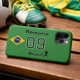 Personalized Brasil Soccer Legend Jersey Number iPhone 11 Proケース