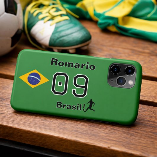 Personalized Brasil Soccer Legend Jersey Number Case-Mate iPhoneケース
