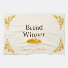Personalized Bread Winner Trendy Elegant Tea Towel キッチンタオル