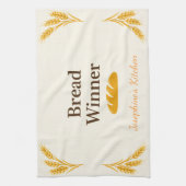 Personalized Bread Winner Trendy Elegant Tea Towel キッチンタオル (縦)