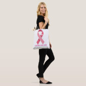 Personalized Breast Cancer Awareness Pink Ribbon トートバッグ (モデル)