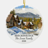 Personalized Breckenridge Ornament Custom Colorado セラミックオーナメント (正面)
