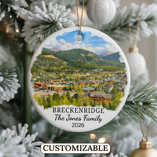 Personalized Breckenridge Ornament Custom Colorado セラミックオーナメント