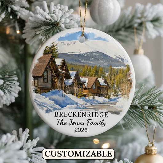 Personalized Breckenridge Ornament Custom Colorado セラミックオーナメント