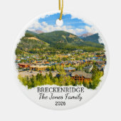 Personalized Breckenridge Ornament Custom Colorado セラミックオーナメント (正面)