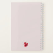 Personalized Bridal Rose Name Wedding Date ノートブック (裏面)