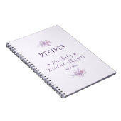 Personalized Bridal Shower Baked Goods Recipe Book ノートブック (右側)